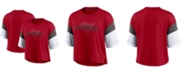 Nike Women's Red, White Tampa Bay Buccaneers Nickname Tri-Blend Performance Crop Top